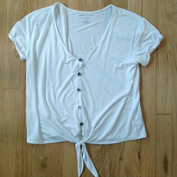 (NWOT) AE Soft & Sexy Button-Front Tee - Picture 3 of 7